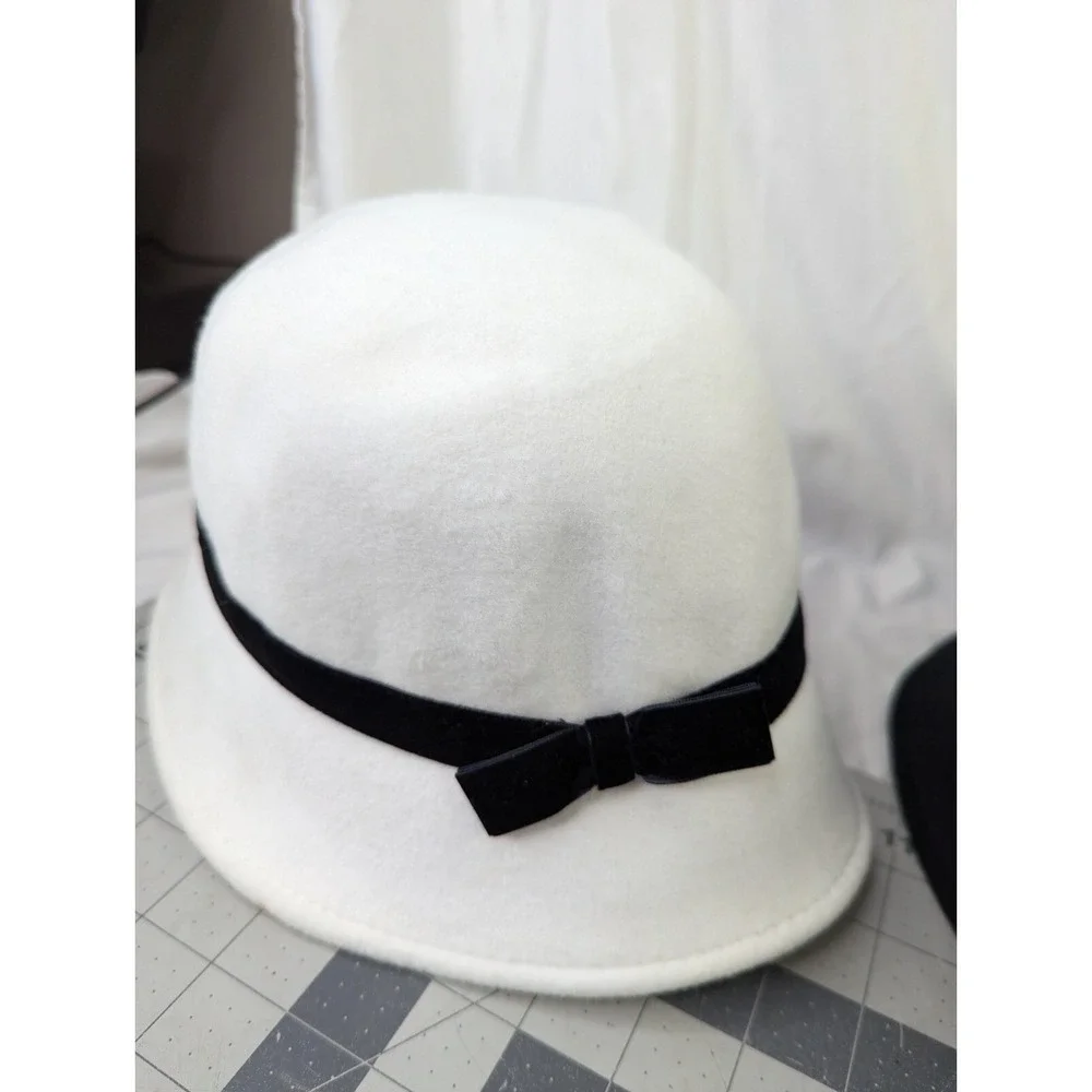 Gymboree Dressed Up Girls Hat Black White Lot Size M‎